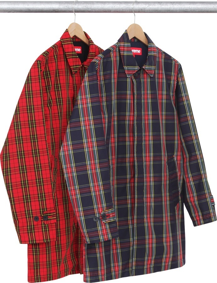 Plaid Trench Coat